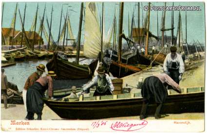 ansichtkaart: Marken, Havendijk