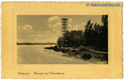 ansichtkaart: Rotterdam, Plaswijk met Uitzichttoren
