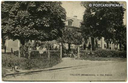 ansichtkaart: Toldijk, Steenderen - Chr. School