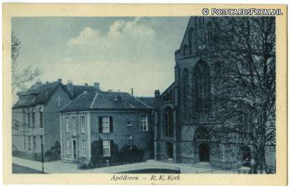 ansichtkaart: Apeldoorn, R.K. Kerk
