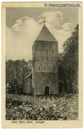 ansichtkaart: Borger, Ned. Herv. Kerk