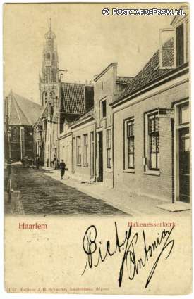ansichtkaart: Haarlem, Bakenesserkerk