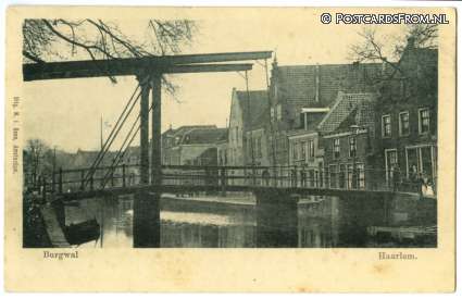 ansichtkaart: Haarlem, Burgwal