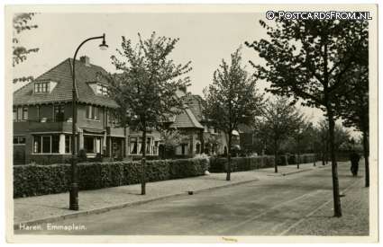ansichtkaart: Haren GN, Emmaplein