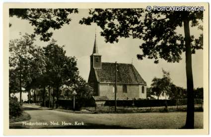 ansichtkaart: Haskerhorne, Ned. Herv. Kerk