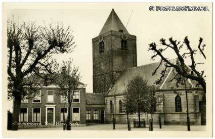 ansichtkaart: Schoonrewoerd, Ned. Herv. Kerk