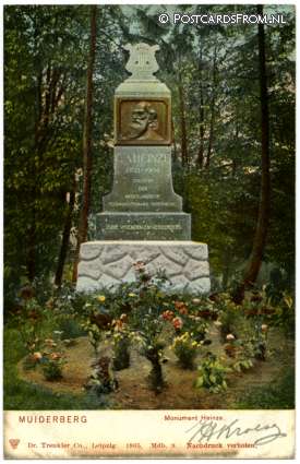 ansichtkaart: Muiderberg, Monument Heinze