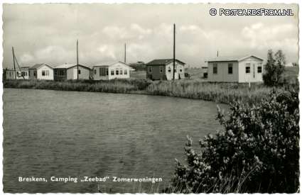 ansichtkaart: Breskens, Camping 'Zeebad' Zomerwoningen