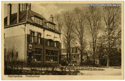 ansichtkaart: Appingedam, Postkantoor
