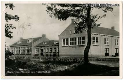 ansichtkaart: Haulerwijk, Meester van Hasseltschool