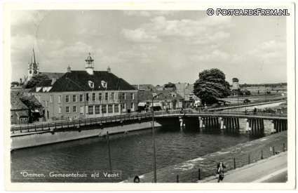 ansichtkaart: Ommen, Gemeentehuis a.d. Vecht