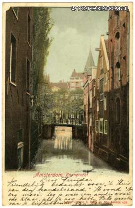 ansichtkaart: Amsterdam, Baangracht