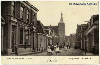 ansichtkaart: Hasselt, Hoogstraat