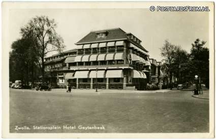 ansichtkaart: Zwolle, Stationsplein Hotel Geytenbeek