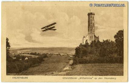 ansichtkaart: Valkenburg LB, Uitzichttoren 'Wilhelmina' op den Heunsberg