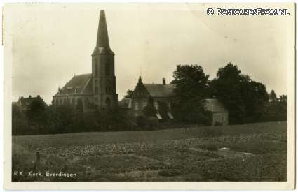 ansichtkaart: Everdingen, R.K. Kerk