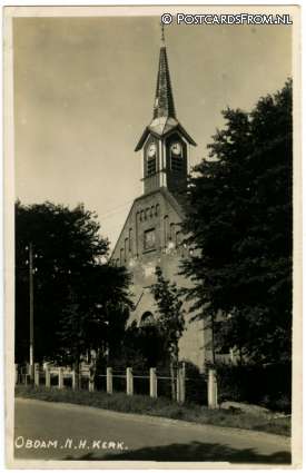 ansichtkaart: Obdam, N.H. Kerk