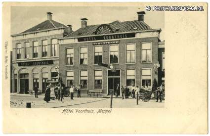 ansichtkaart: Meppel, Hotel Voorthuis