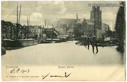 ansichtkaart: Dordrecht, Nieuwe Haven