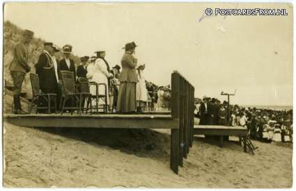 ansichtkaart: Katwijk aan Zee, Koninklijk bezoek 25 Juli 1916