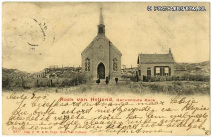 ansichtkaart: Hoek van Holland, Hervormde Kerk