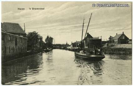 ansichtkaart: 's-Gravendeel, Haven