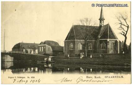 ansichtkaart: Spaarndam, Herv. Kerk