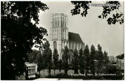 ansichtkaart: Brielle, Ned. Herv. St. Catharijnekerk