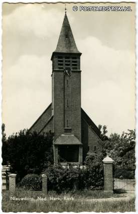 ansichtkaart: Nieuwdorp, Ned. Herv. Kerk