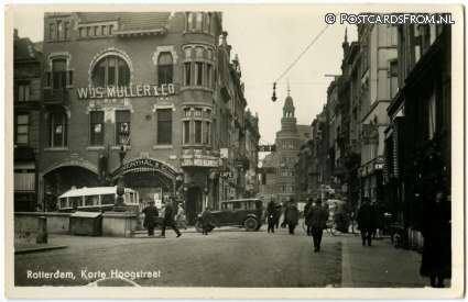 ansichtkaart: Rotterdam, Korte Hoogstraat