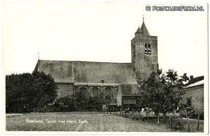 ansichtkaart: Baarland, Toren met Herv. Kerk