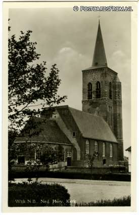 ansichtkaart: Wijk en Aalburg, Wijk NB. Ned. Herv. Kerk