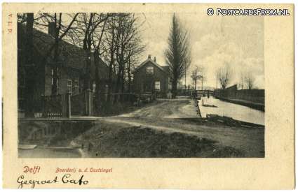 ansichtkaart: Delft, Boerderij a.d. Oostsingel