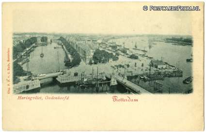 ansichtkaart: Rotterdam, Haringvliet, Oudenhoofd