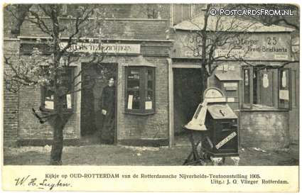 ansichtkaart: Rotterdam, Kijkje op Oud-Rotterdam. Rott. Nijverheids-Tentoonstelling 1905