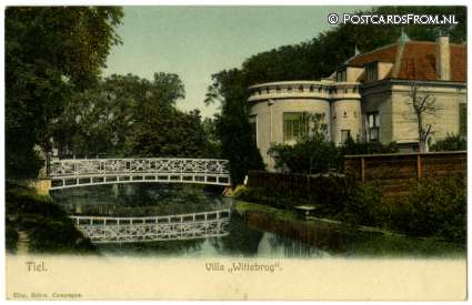 ansichtkaart: Tiel, Villa 'Wittebrug'