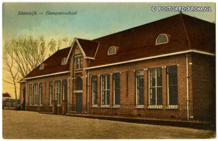 ansichtkaart: Steenwijk, Gemeenteschool