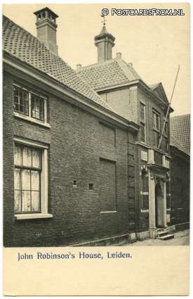 ansichtkaart: Leiden, John Robinson's House