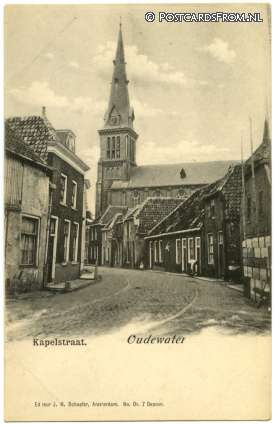 Oudewater, Kapelstraat ansichtkaart: Oudewater, Kapelstraat