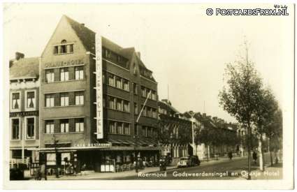 ansichtkaart: Roermond, Godsweerdensingel en Oranje Hotel