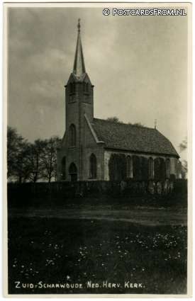 ansichtkaart: Zuid-Scharwoude, Ned. Herv. Kerk