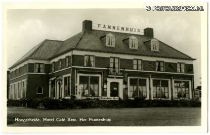 ansichtkaart: Hoogerheide, Hotel Cafe Rest. Het Pannenhuis