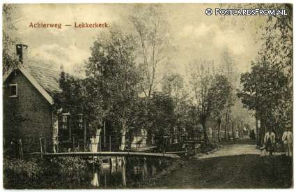 ansichtkaart: Lekkerkerk, Achterweg