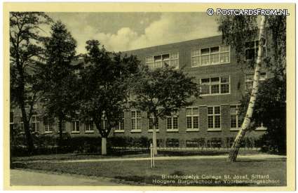 ansichtkaart: Sittard, Bisschoppelijk College St. Jozef. Hoogere Burgerschool
