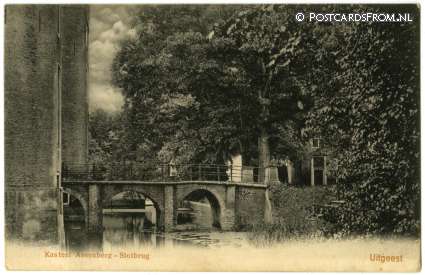 ansichtkaart: Uitgeest, Kasteel Assenberg - Slotbrug
