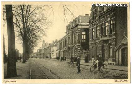 ansichtkaart: Tilburg, Spoorlaan