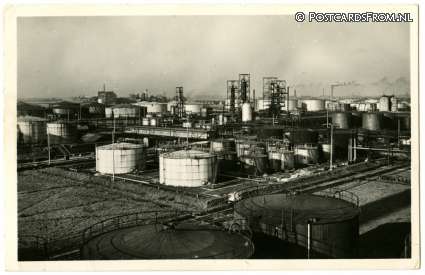 ansichtkaart: Pernis, Raffinaderij Bataafsche Petroleum Mij.