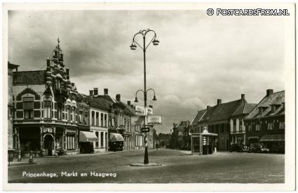 ansichtkaart: Princenhage, Markt en Haagweg