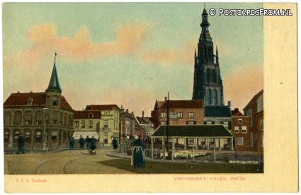ansichtkaart: Breda, Vischmarkt, Haven