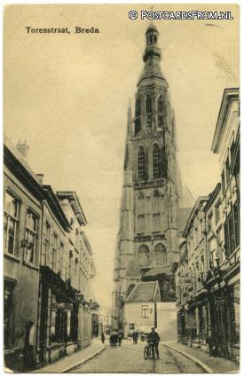 ansichtkaart: Breda, Torenstraat